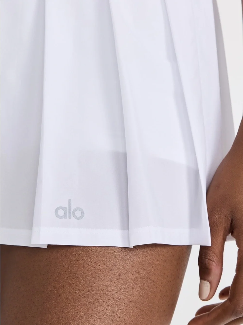 NWT ALO Yoga Varsity Tennis Skirt White XS